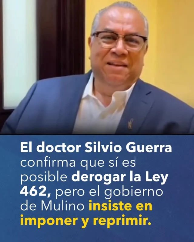 Dr. Silvio Guerra confirma que si es posible derogar la 462